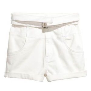 H&M high waisted white shorts